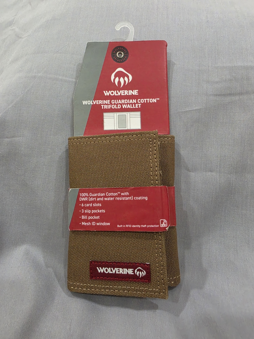 Wolverine Guardian Cotton Trifold Wallet - Chestnut